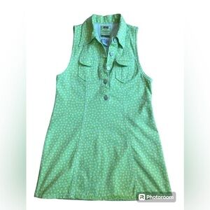 SQUEEZE JEANS Denim Lime Green Sleeveless Shirt Size M Women